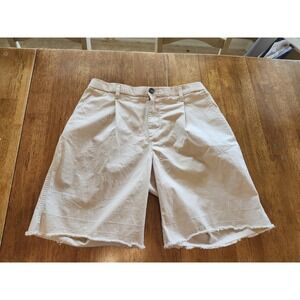 Chubbies Shorts Mens XL Tan Khaki Beige Stretch Shorts 9" Inseam Cut Off Hem